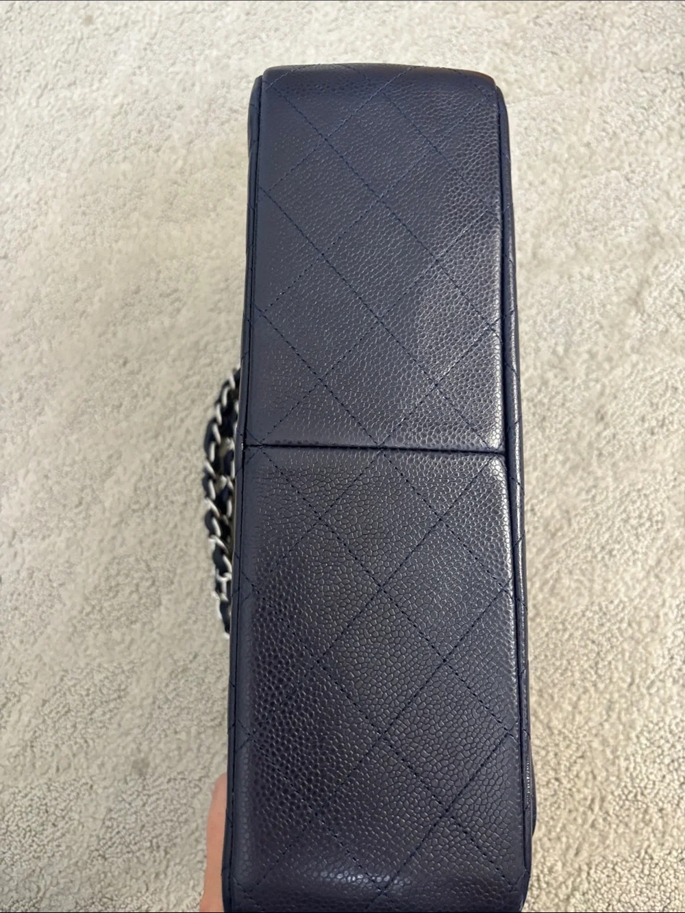 CHANEL Jumbo Navy Double Flap Caviar
